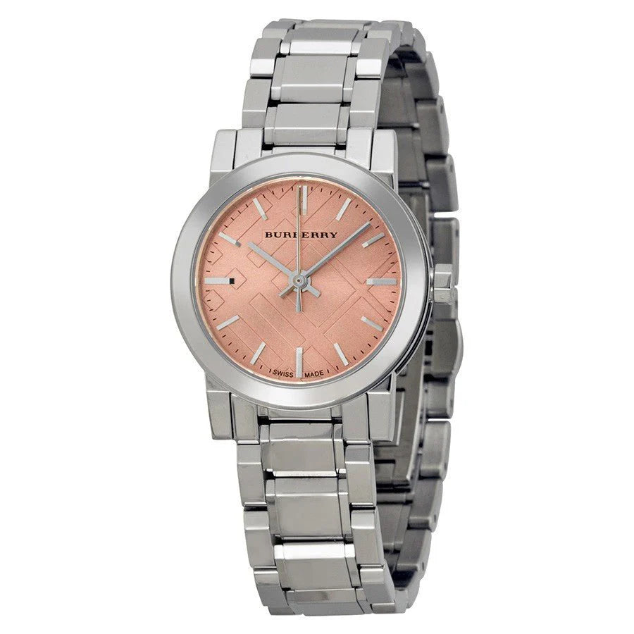 【希少】Burberrys バーバリー 腕時計 ピンク 12000L Burberry BU9231 The City Pink Diamonds Dial Silver Steel Strap
