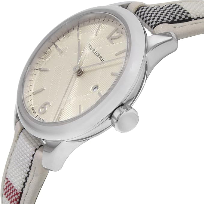 Burberry BU10113 Silver Classic Leather Strap Women’s Watch