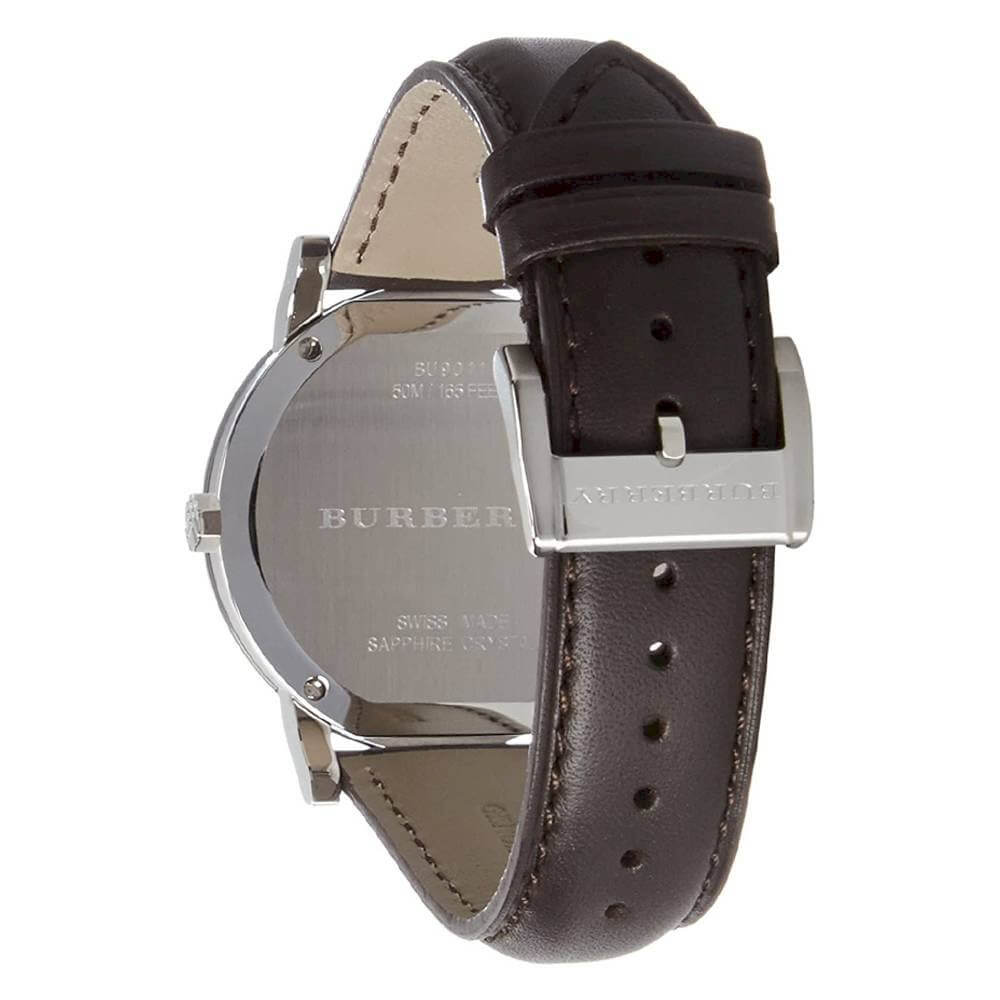 Burberry BU9011 Beige Dial Brown Leather Men's Watch