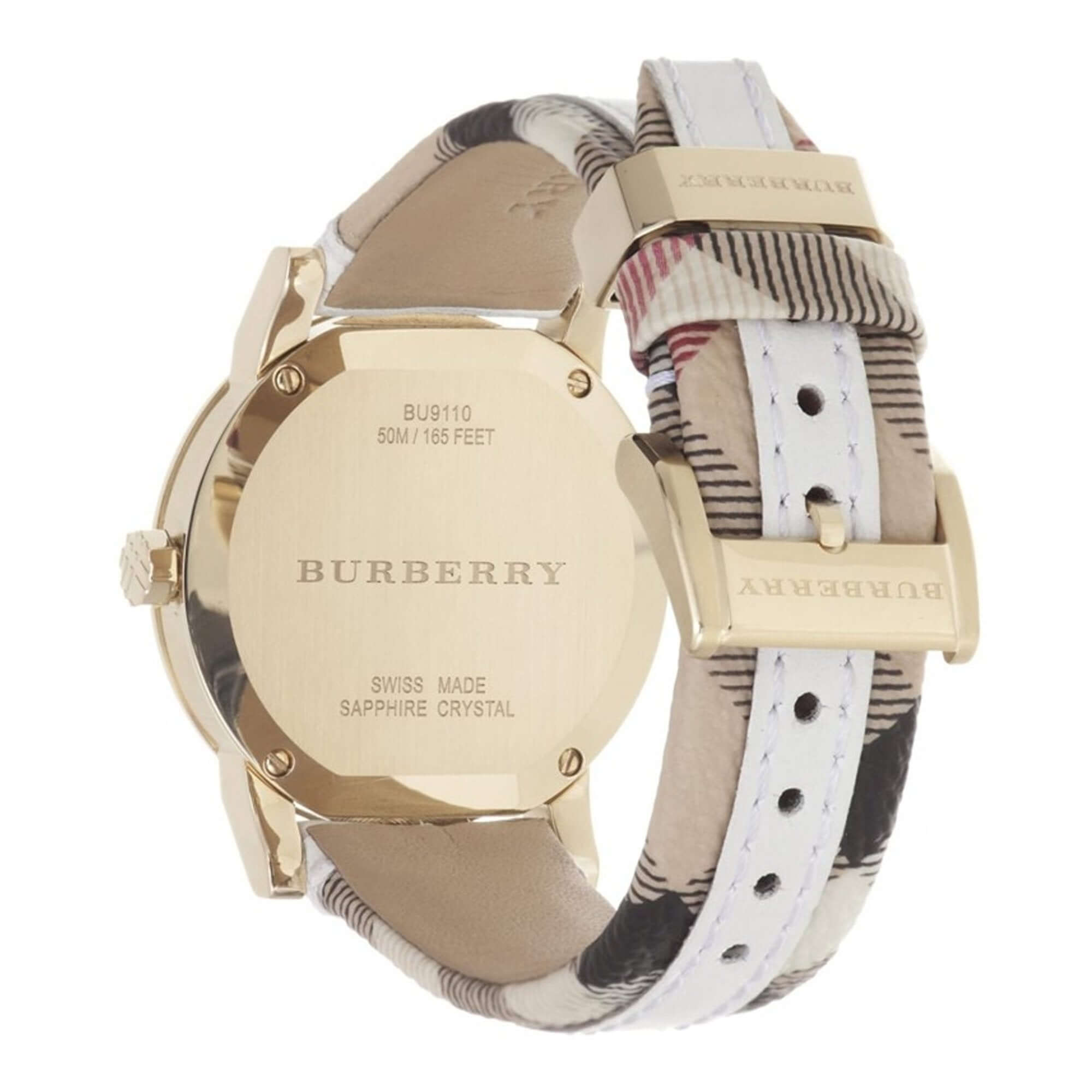 Burberry BU9015 White Leather Women's Watch