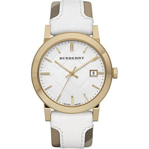 Burberry BU9015 White Leather Women's Watch