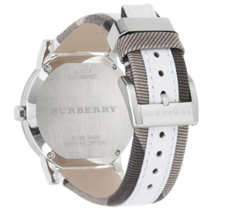 Burberry BU9019 White Leather Strap Women's Watch