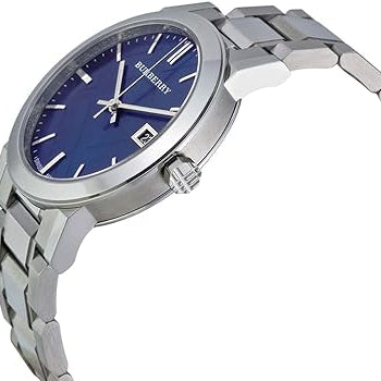 Burberry BU9031 Blue Check Stamped Dial Men's Watch