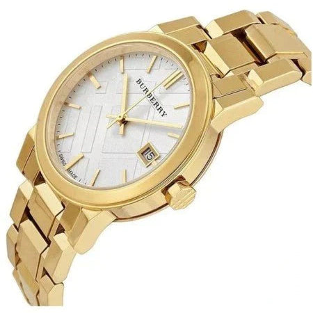 Burberry BU9103 White Dial Gold-tone Women's Watch