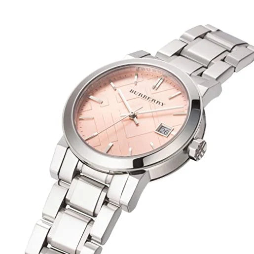 Burberry BU9124 Pink Check Stamped Women's Watch