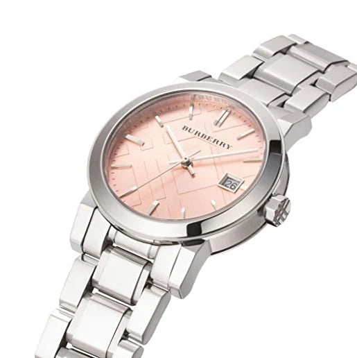 Burberry BU9124 Pink Check Stamped Women's Watch