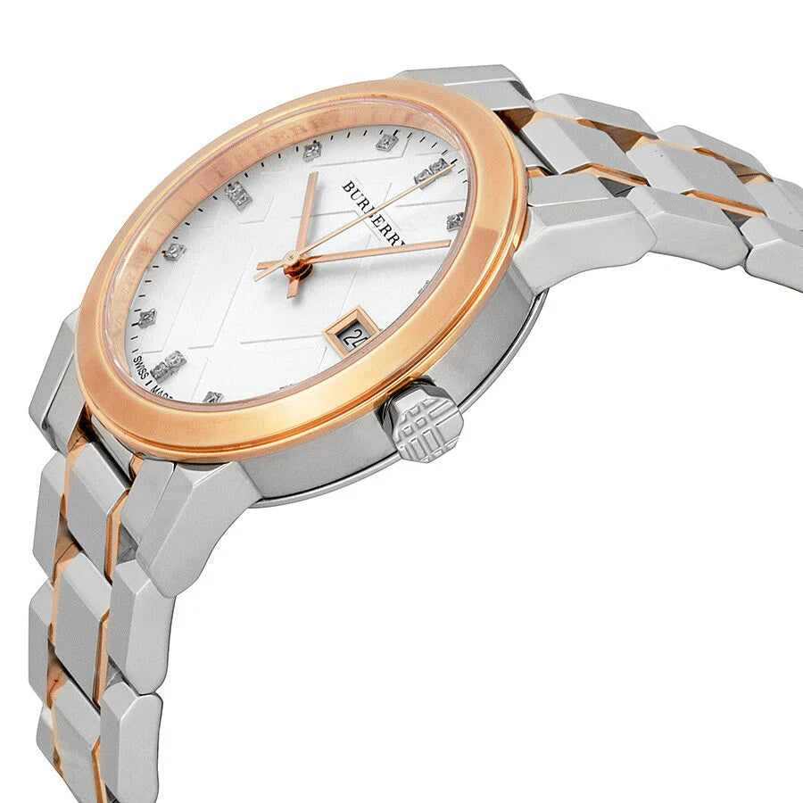 Burberry BU9127 Silver & Rose Gold Tone Women's Watch