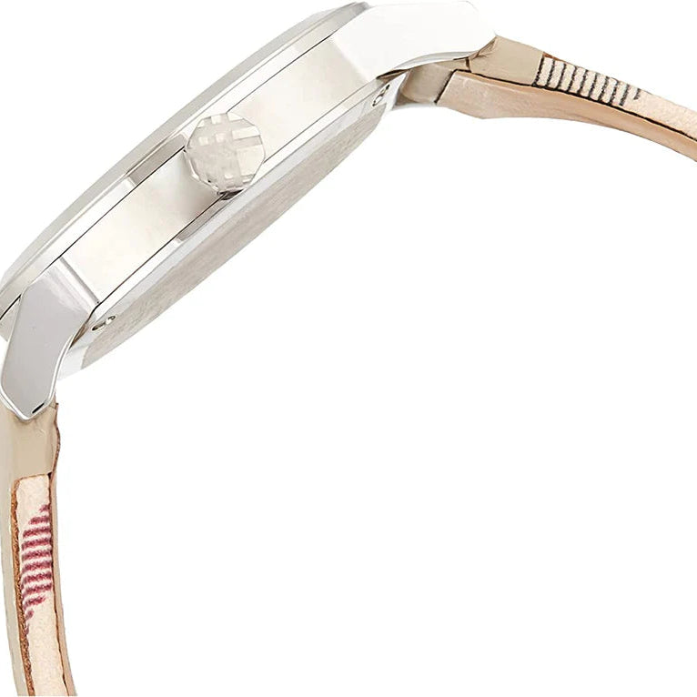 Burberry BU9132 The City Haymarket White Leather Women's Watch