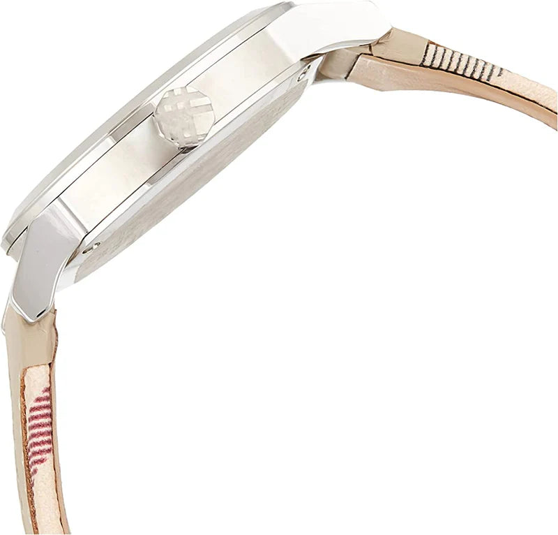 Burberry BU9132 The City Haymarket White Leather Women's Watch