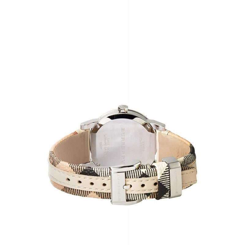 Burberry BU9132 The City Haymarket White Leather Women's Watch