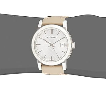 Burberry BU9132 The City Haymarket White Leather Women's Watch