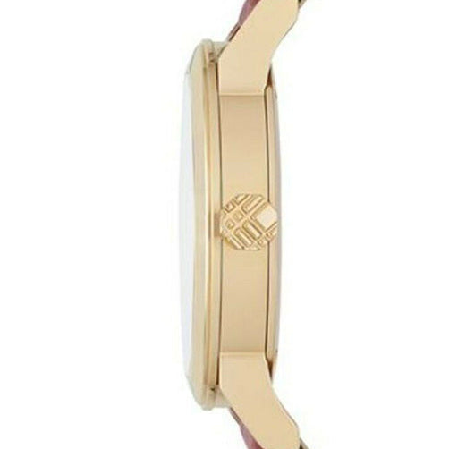 Burberry BU9140 Gold Plated Red Patent Leather Women's Watch