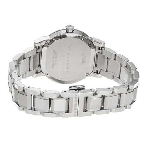 Burberry BU9201 Check-stamped Dial Silver Tone Women's Watch