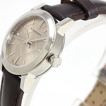 Burberry BU9208 Brown Leather Strap Beige Dial Women's Watch