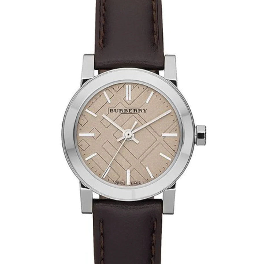 Burberry BU9208 Brown Leather Strap Beige Dial Women's Watch