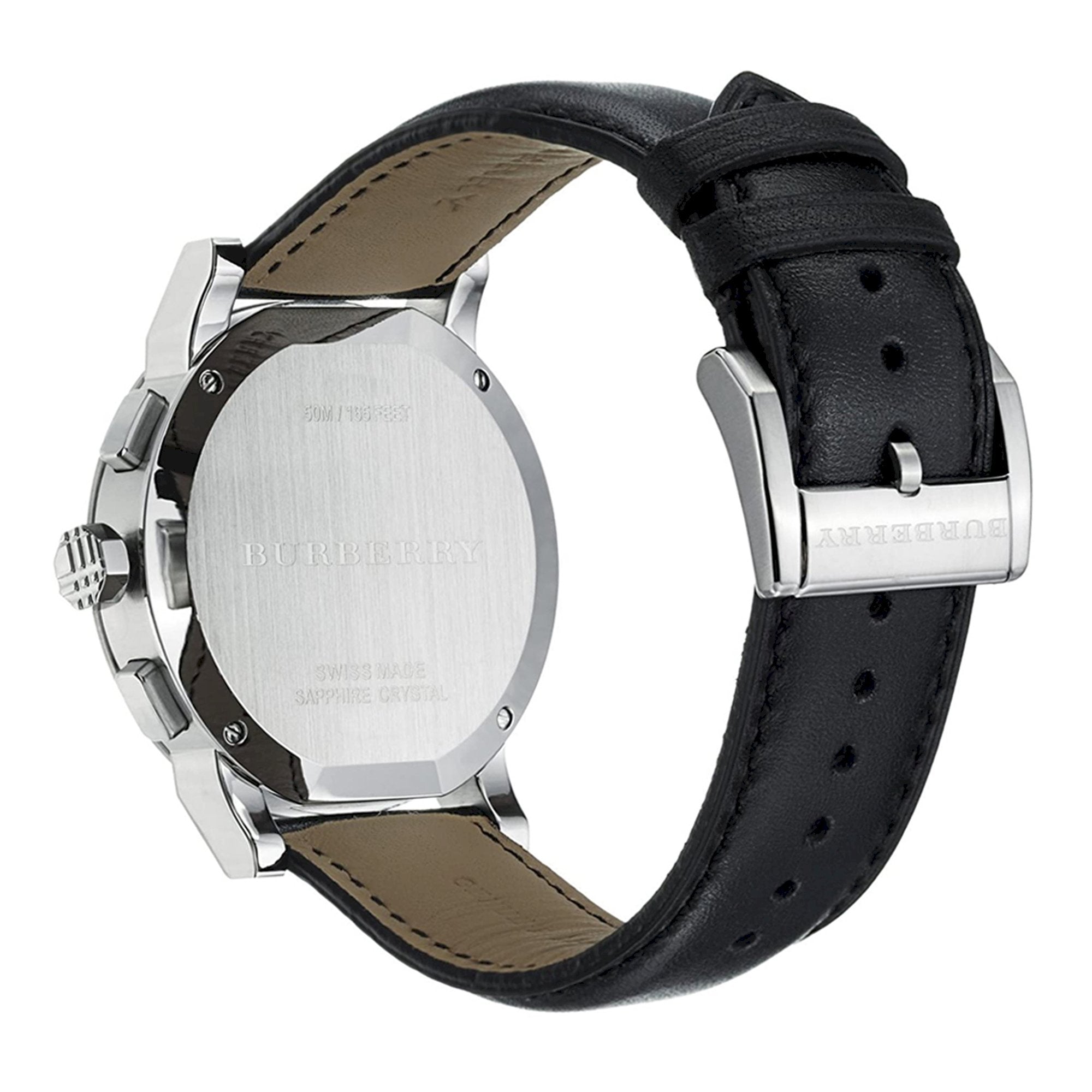 Burberry BU9355 Black Leather Strap Men's Watch