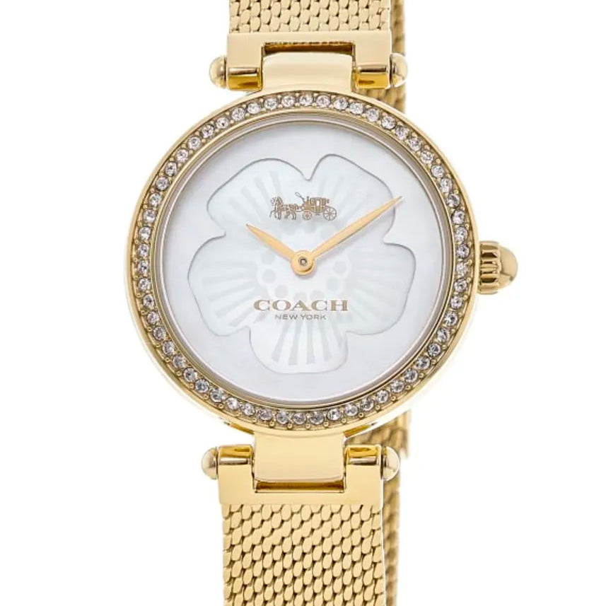 Coach 14503512 Mother of Pearl Dial Gold Steel Women's Watch