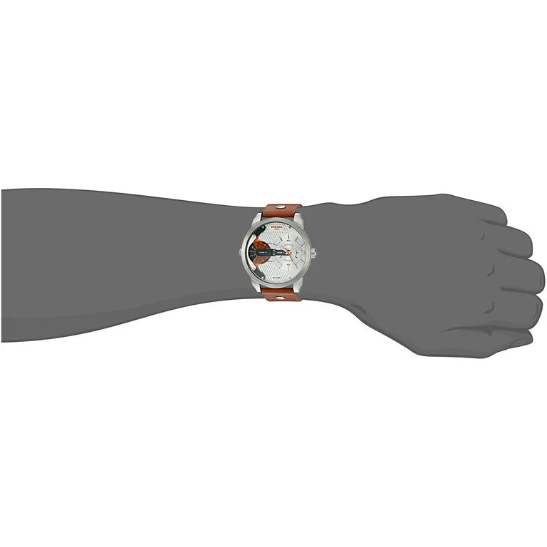 Diesel DZ7309 Mini Daddy Silver Dial Men's Watch
