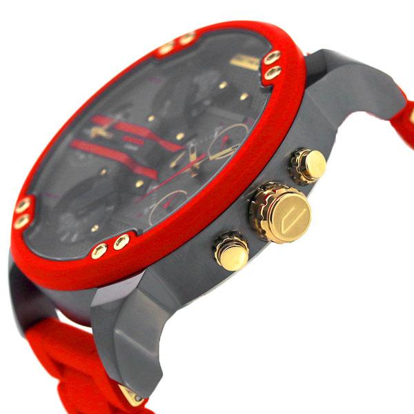 Diesel DZ7430 Mr Daddy 2.0 Chronograph Red Rubber Strap Men's Watch
