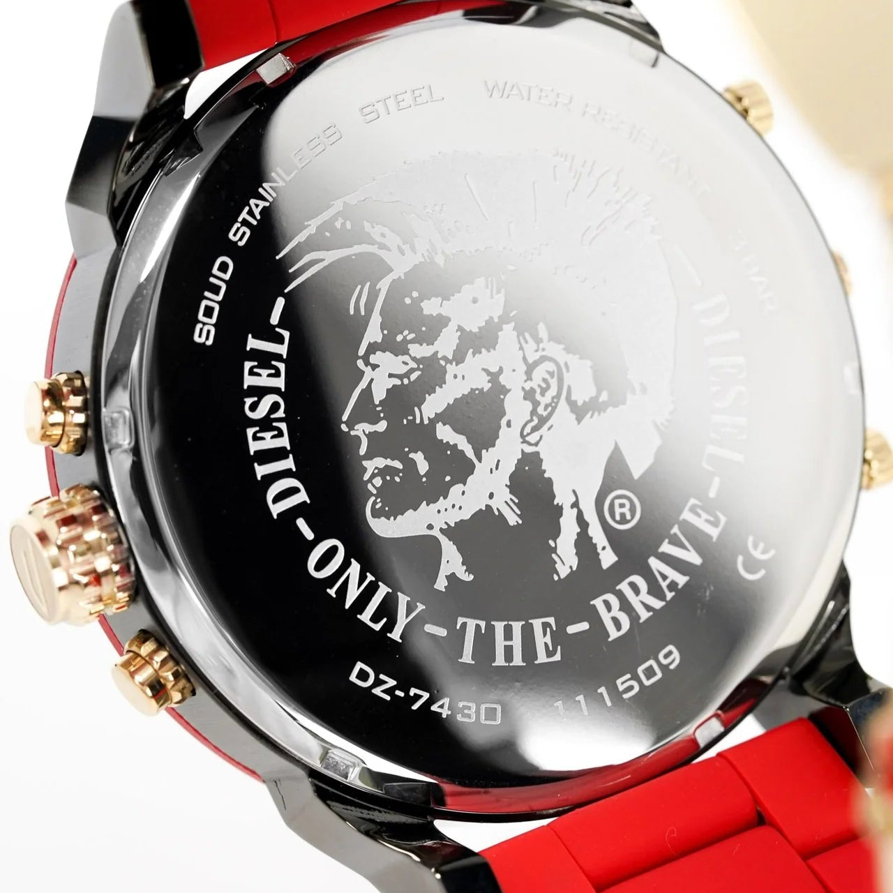 Diesel DZ7430 Mr Daddy 2.0 Chronograph Red Rubber Strap Men's Watch