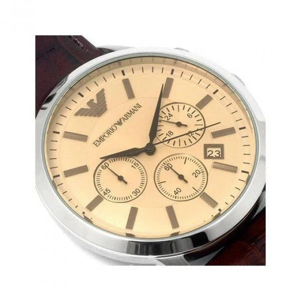 Emporio AR2433 Beige Dial Men's Watch