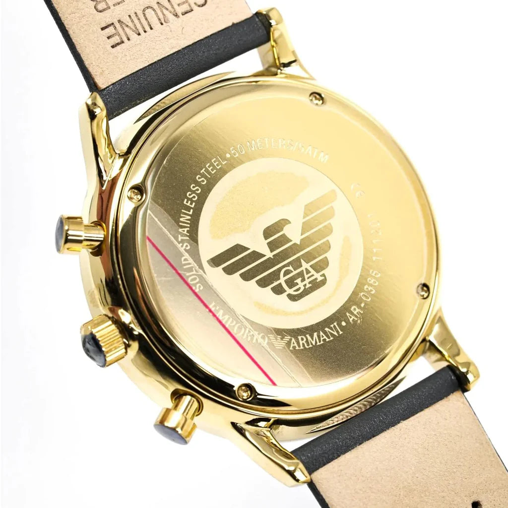 Emporio Armani AR0386 Leather Band Men's Watch