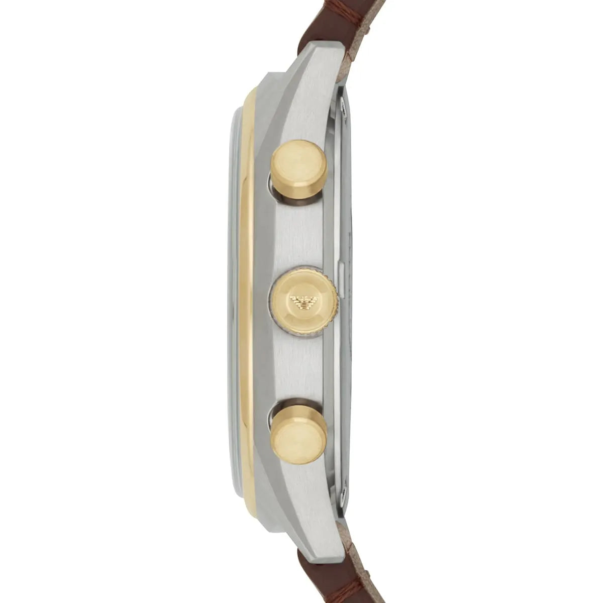 Emporio Armani AR11033 White Dial Brown Leather Chronograph Men's Watch
