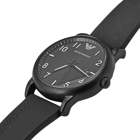 Emporio Armani AR11071 Black Rubber Quartz Men's Watch