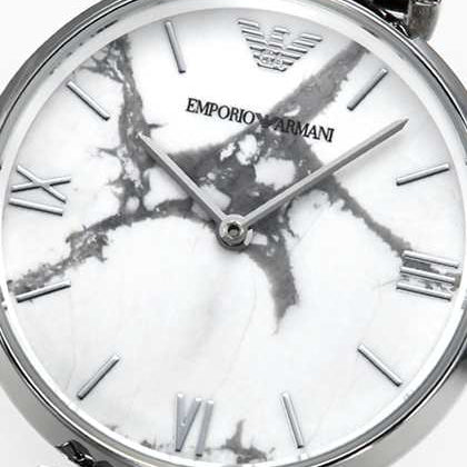 Emporio Armani AR11170 White Marble Dial Women's Watch