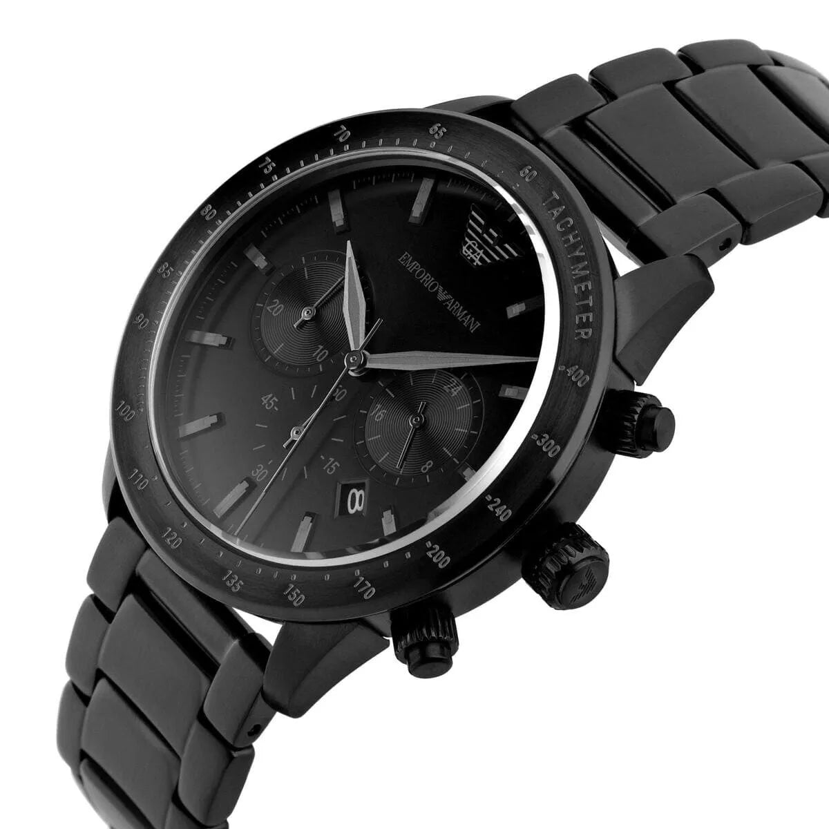 Emporio Armani AR11242 Mario Black Dial Men's Watch