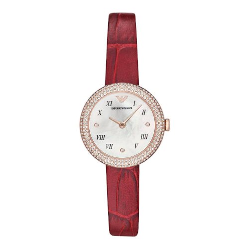 Emporio Armani AR11357 Red Leather Women's Watch