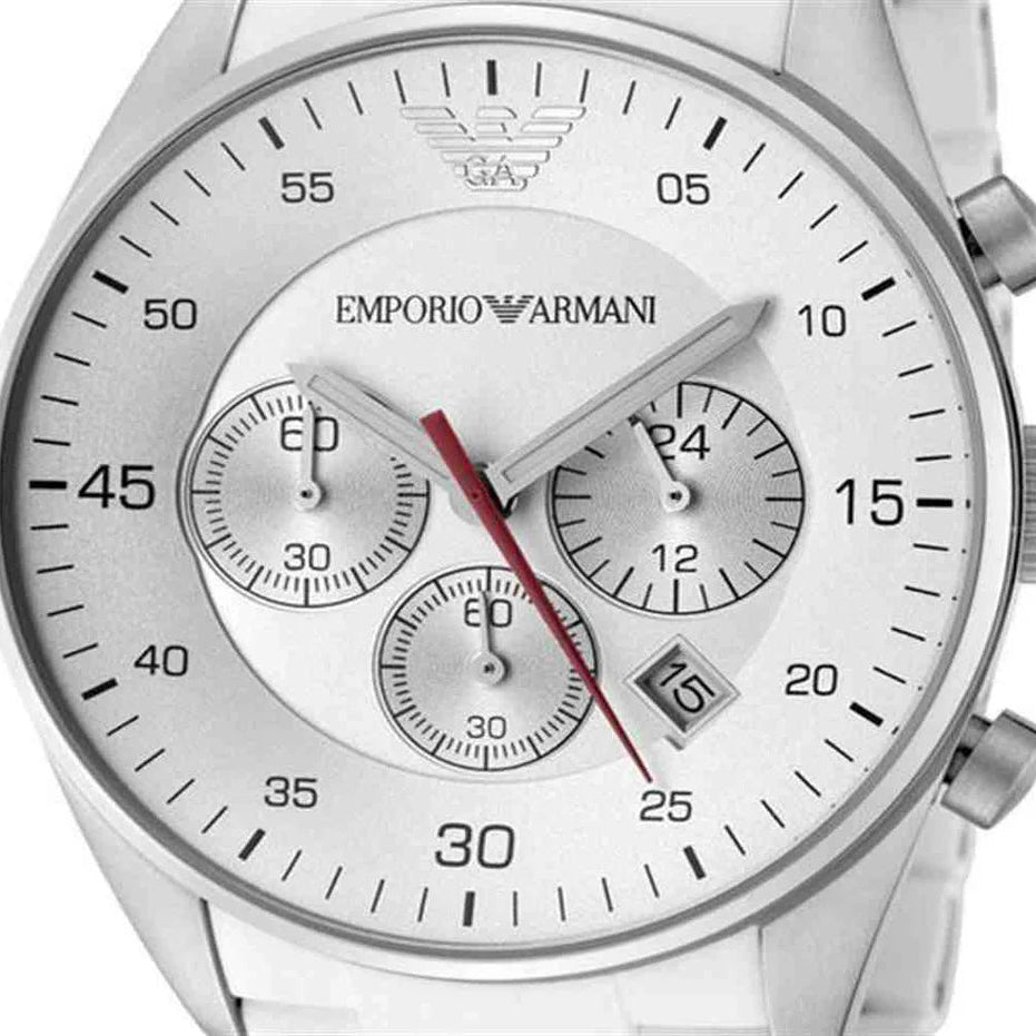 Emporio Armani AR5859 White Dial Men's Watch