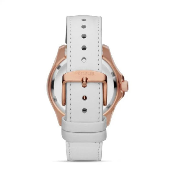 Fossil AM4486 Cecile White Leather Women's Watch