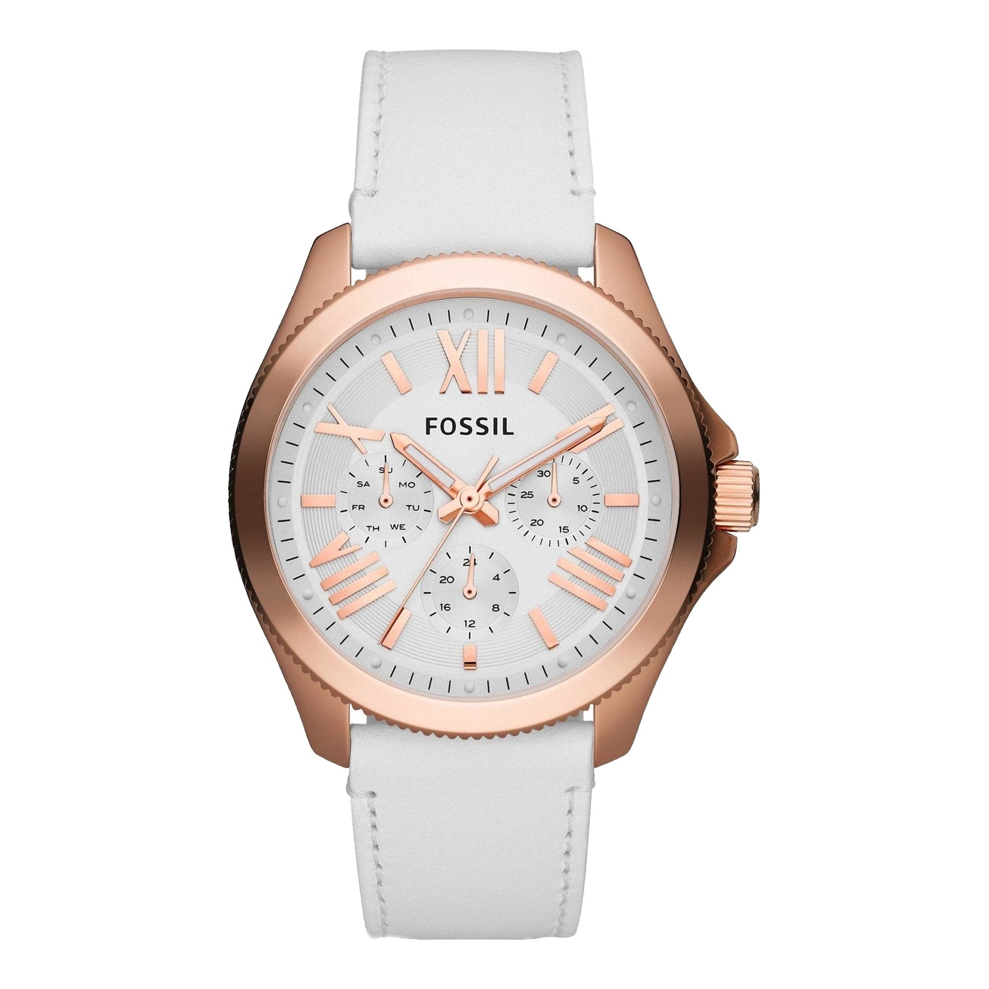 Fossil AM4486 Cecile White Leather Women's Watch
