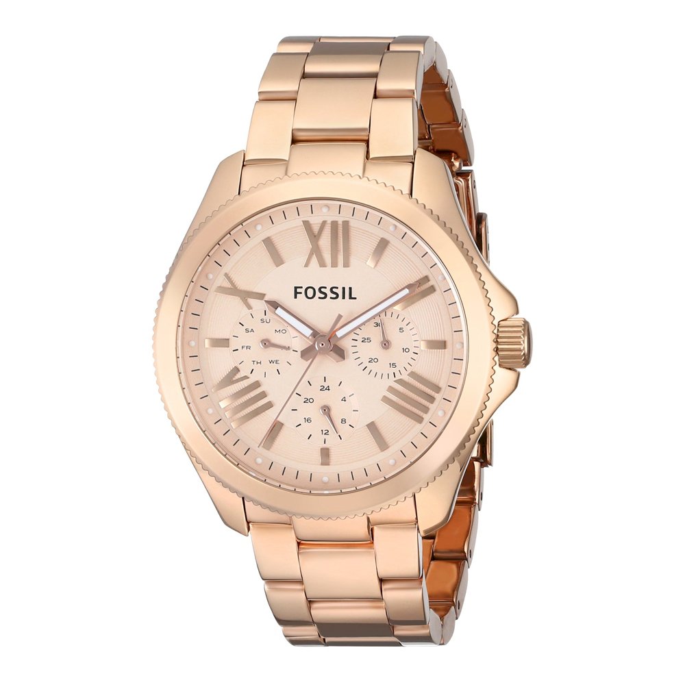 Fossil AM4511 Cecile Rose Gold-tone Dial Women's Watch