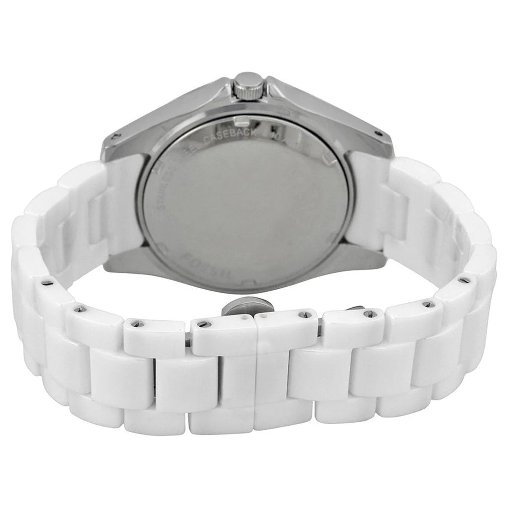 Fossil CE1002 White Dial Ceramic Bracelet Women's Watch