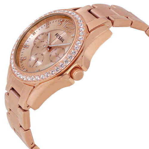 Fossil ES2811 Riley Multi-Function Rose Gold Diamond Women's Watch