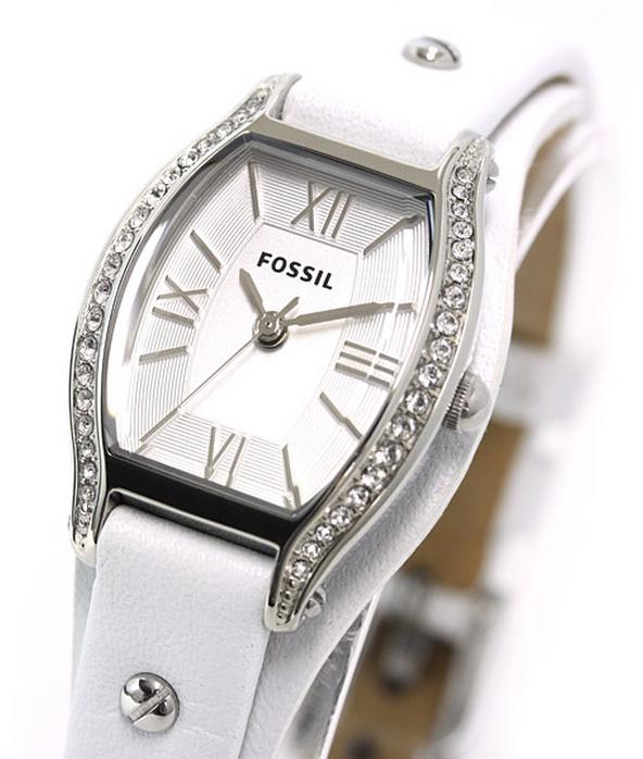 Fossil ES3288 Molly White Leather Quartz Women's Watch