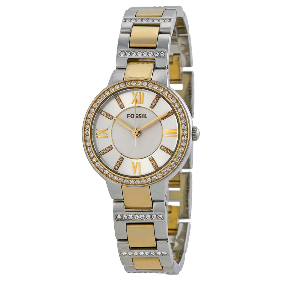 Fossil ES3503 Virginia Silver Dial Two-tone Steel Women's Watch