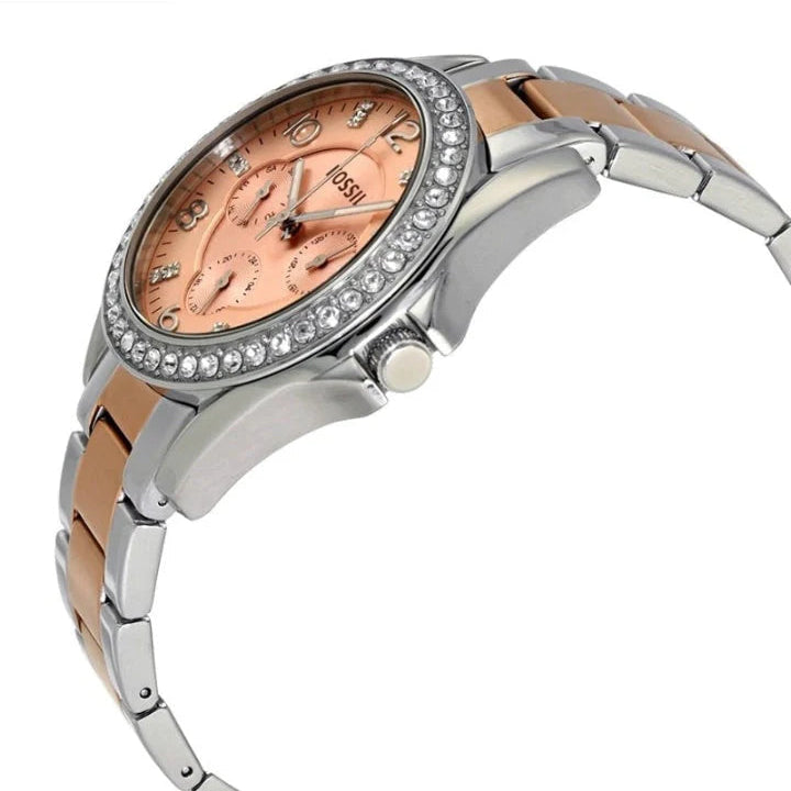 Fossil ES4145 Riley Steel Multifunction Crystallized Women's Watch