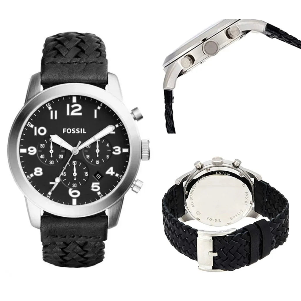 Fossil FS5181 Pilot 54 Chronograph Black Dial Men's Watch