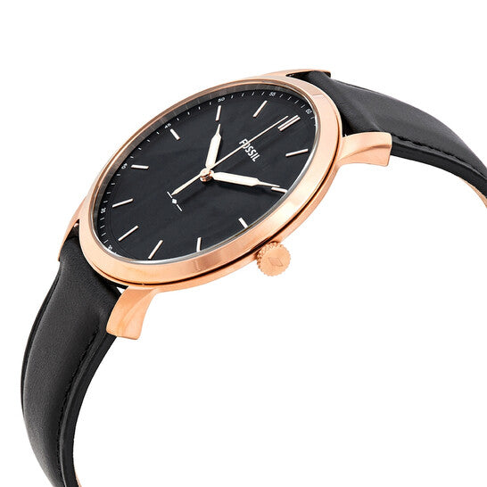 Fossil FS5376 The Minimalist Black Leather Women's Watch