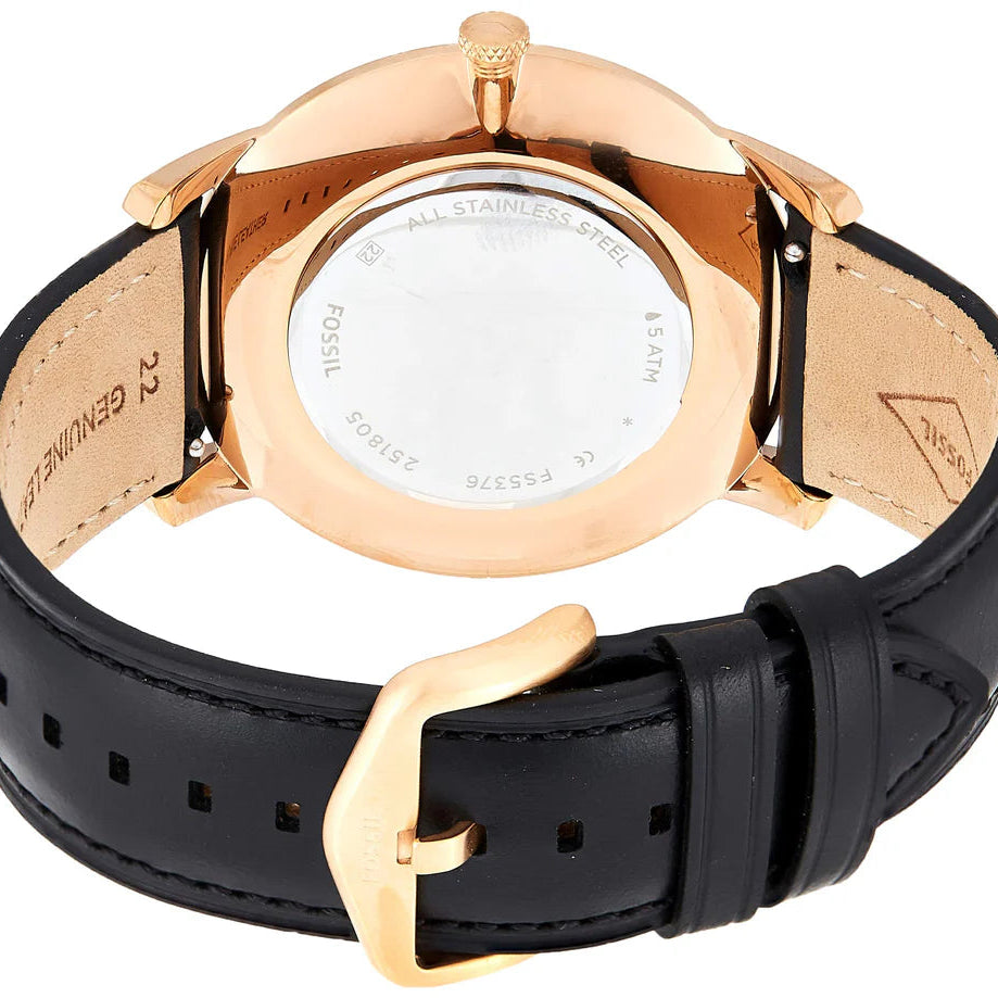 Fossil FS5376 The Minimalist Black Leather Women's Watch