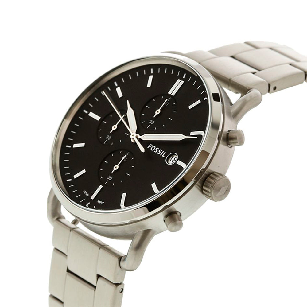 Fossil FS5399 Commuter Silver Stainless-Steel Japanese Quartz Dress Men's Watch