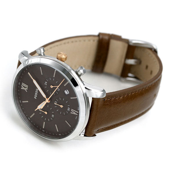 Fossil FS5408 Neutra Chronograph Dial Light Brown Leather Men's Watch