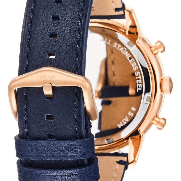 Fossil FS5436 Townsman Navy Leather Men's Watch