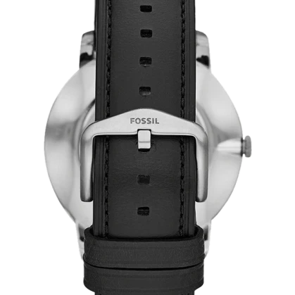 Fossil FS5497 The Minimalist Carbon Series Black Leather Men's Watch