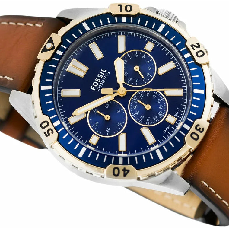 Fossil FS5625 Garrett Stainless Steel Quartz Dress Chronograph Men's Watch