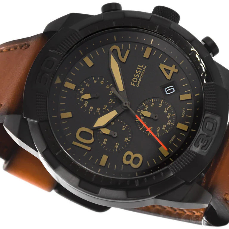 Fossil FS5714 Bronson Chronograph Black-Tone Stainless Steel Men's Watch