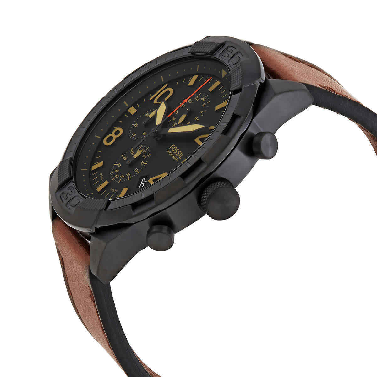 Fossil FS5714 Bronson Chronograph Black-Tone Stainless Steel Men's Watch